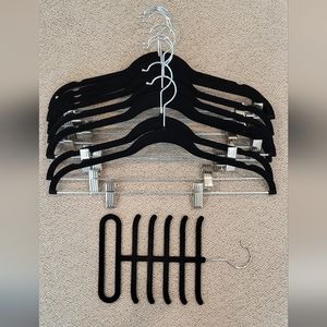 Non-slip clothes hangers 12pc + 1 ties/belts